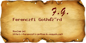 Ferenczfi Gothárd névjegykártya